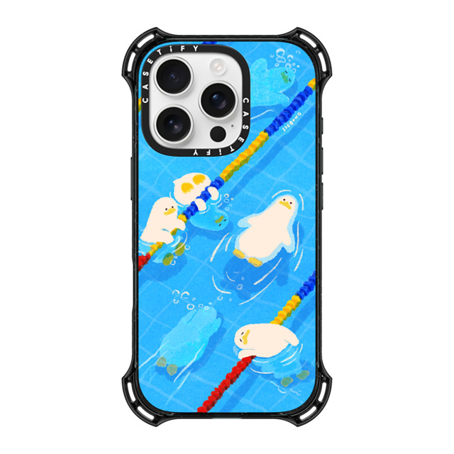 SSEBONG x CASETiFY iPhone 16 Pro ケース ブラック バウンスケース POOL time
