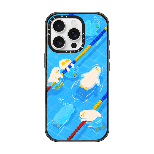 SSEBONG x CASETiFY iPhone 16 Pro ケース ブラック インパクトケース MagSafe対応 POOL time