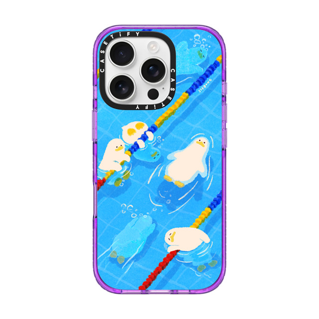 SSEBONG x CASETiFY iPhone 16 Pro Case パープル Impact Case POOL time SSEBONG x CASETiFY iPhone 16 Pro Case パープル Impact Case POOL time