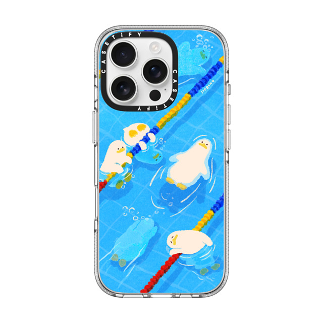 SSEBONG x CASETiFY iPhone 16 Pro ケース クリア クリア ケース MagSafe対応 POOL time