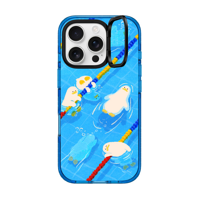 SSEBONG x CASETiFY iPhone 16 Pro ケース スカイブルー インパクトリングスタンドケース MagSafe対応 POOL time