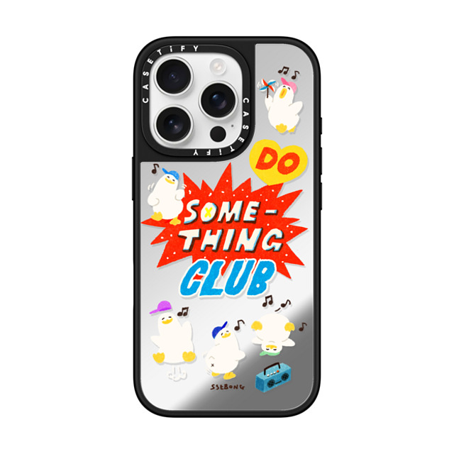 SSEBONG x CASETiFY iPhone 16 Pro Case Animal,Cartoon Silver on Black ミラーケース MagSafe対応 Do something club Father's Day SSEBONG x CASETiFY iPhone 16 Pro Case Animal,Cartoon Silver on Black ミラーケース MagSafe対応 Do something club Father's Day