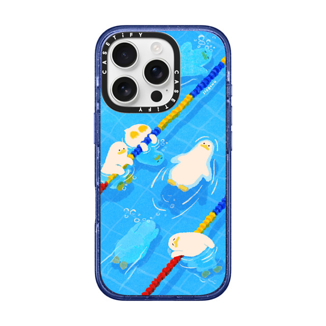 SSEBONG x CASETiFY iPhone 16 Pro Case Glitter Indigo Impact Case MagSafe Compatible POOL time SSEBONG x CASETiFY iPhone 16 Pro Case Glitter Indigo Impact Case MagSafe Compatible POOL time