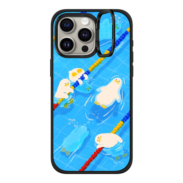 SSEBONG x CASETiFY iPhone 15 Pro Max ケース Animal,Cartoon マットブラック インパクトリングスタンドケース MagSafe対応 POOL time Back to School SSEBONG x CASETiFY iPhone 15 Pro Max ケース Animal,Cartoon マットブラック インパクトリングスタンドケース MagSafe対応 POOL time Back to School