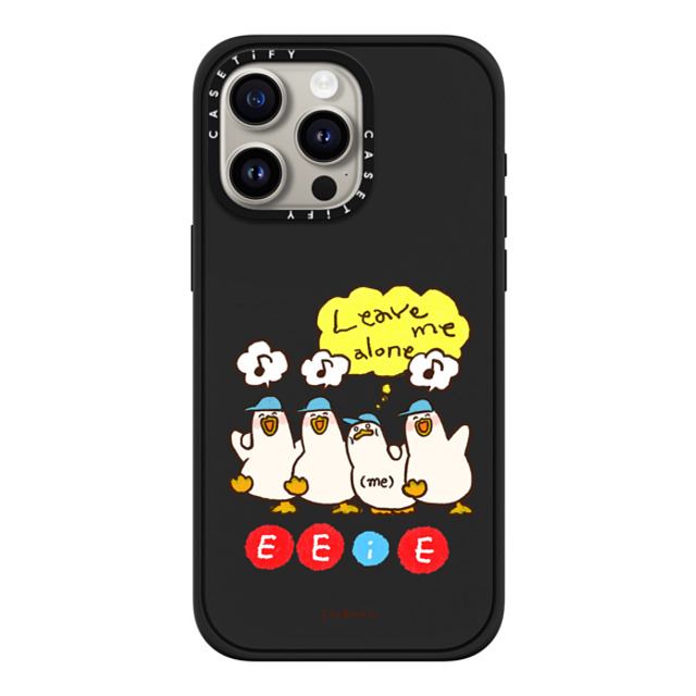 SSEBONG x CASETiFY iPhone 15 Pro Max ケース マットブラック インパクトケース MagSafe対応 E E (i) E