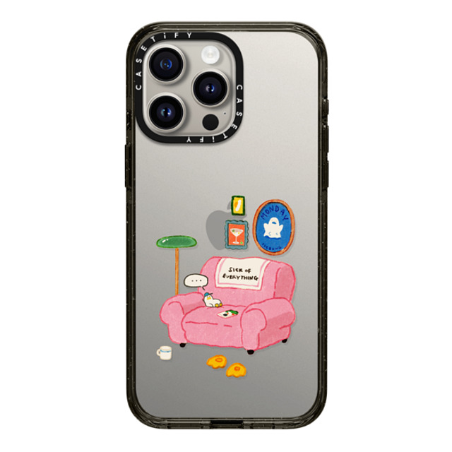 SSEBONG x CASETiFY iPhone 15 Pro Max ケース ブラック インパクトケース Tiny duck