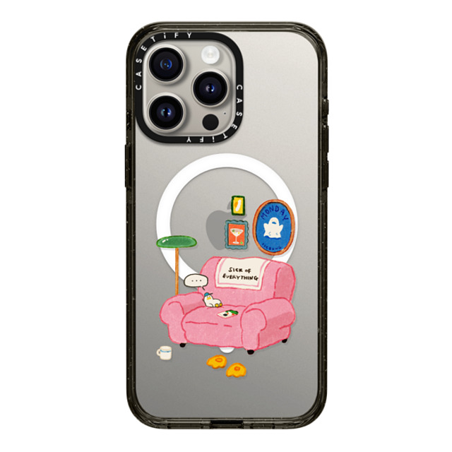 SSEBONG x CASETiFY iPhone 15 Pro Max ケース ブラック インパクトケース MagSafe対応 Tiny duck