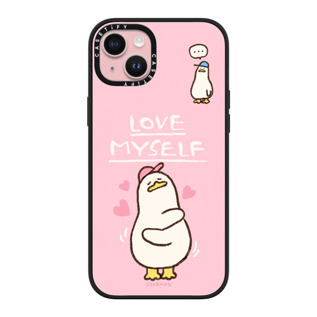 SSEBONG x CASETiFY iPhone 15 Plus Case Animal,Cartoon マットブラック Impact Case MagSafe Compatible Love myself Mother's Day SSEBONG x CASETiFY iPhone 15 Plus Case Animal,Cartoon マットブラック Impact Case MagSafe Compatible Love myself Mother's Day