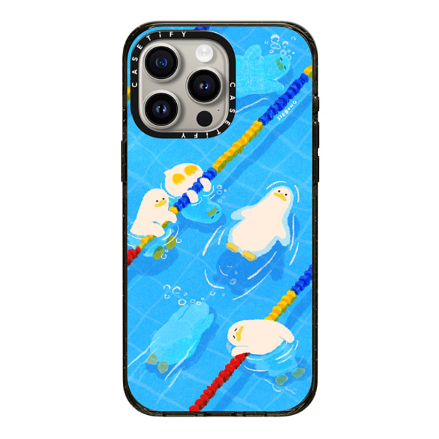 SSEBONG x CASETiFY iPhone 15 Pro Max ケース ブラック インパクトケース POOL time