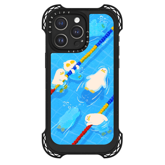 SSEBONG x CASETiFY iPhone 15 Pro Max ケース Animal,Cartoon ブラック ウルトラ バウンスケース MagSafe対応 POOL time Back to School SSEBONG x CASETiFY iPhone 15 Pro Max ケース Animal,Cartoon ブラック ウルトラ バウンスケース MagSafe対応 POOL time Back to School