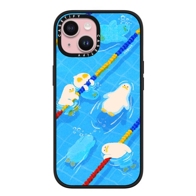 SSEBONG x CASETiFY iPhone 15 ケース マットブラック インパクトケース MagSafe対応 POOL time