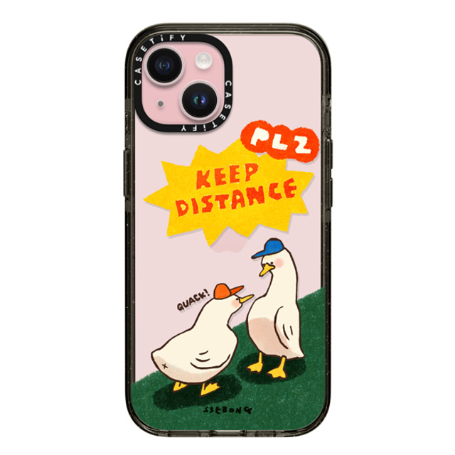 SSEBONG x CASETiFY iPhone 15 Case Animal,Cartoon Black インパクトケース KEEP DISTANCE Mother's Day SSEBONG x CASETiFY iPhone 15 Case Animal,Cartoon Black インパクトケース KEEP DISTANCE Mother's Day