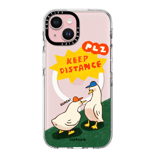 SSEBONG x CASETiFY iPhone 15 Case Animal,Cartoon クリア クリア ケース MagSafe対応 KEEP DISTANCE Mother's Day SSEBONG x CASETiFY iPhone 15 Case Animal,Cartoon クリア クリア ケース MagSafe対応 KEEP DISTANCE Mother's Day