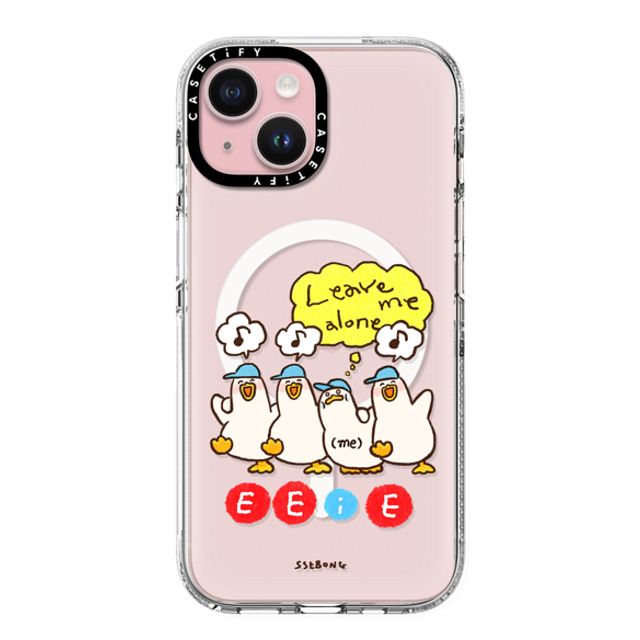 SSEBONG x CASETiFY iPhone 15 ケース クリア クリア ケース MagSafe対応 E E (i) E