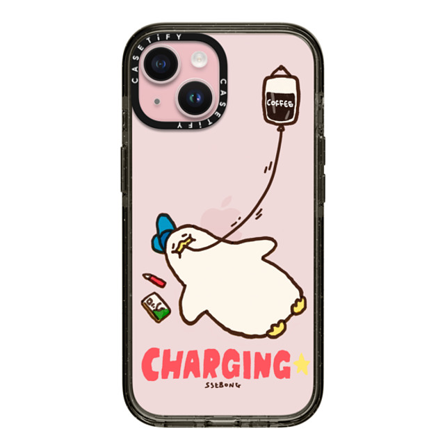 SSEBONG x CASETiFY iPhone 15 ケース ブラック インパクトケース CHARGING-