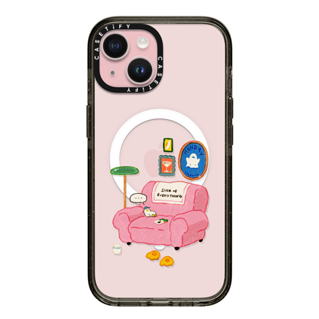 SSEBONG x CASETiFY iPhone 15 ケース ブラック インパクトケース MagSafe対応 Tiny duck