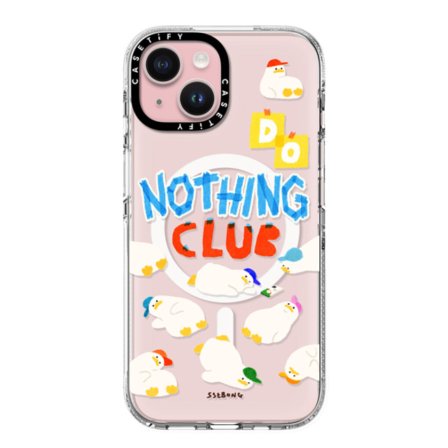 SSEBONG x CASETiFY iPhone 15 Case Clear Clear Case MagSafe Compatible Do nothing club Father's Day SSEBONG x CASETiFY iPhone 15 Case Clear Clear Case MagSafe Compatible Do nothing club Father's Day