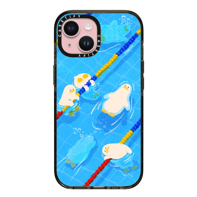 SSEBONG x CASETiFY iPhone 15 ケース ブラック インパクトケース POOL time