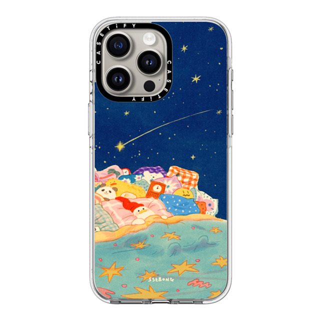 SSEBONG x CASETiFY iPhone 15 Pro Max ケース クリア クリア ケース MagSafe対応 Good night-