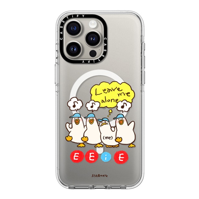 SSEBONG x CASETiFY iPhone 15 Pro Max ケース クリア クリア ケース MagSafe対応 E E (i) E