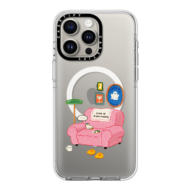 SSEBONG x CASETiFY iPhone 15 Pro Max ケース クリア クリア ケース MagSafe対応 Tiny duck