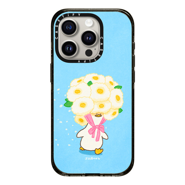 SSEBONG x CASETiFY iPhone 15 Pro Case ブラック インパクトケース MagSafe対応 Flower duck Mother's Day SSEBONG x CASETiFY iPhone 15 Pro Case ブラック インパクトケース MagSafe対応 Flower duck Mother's Day