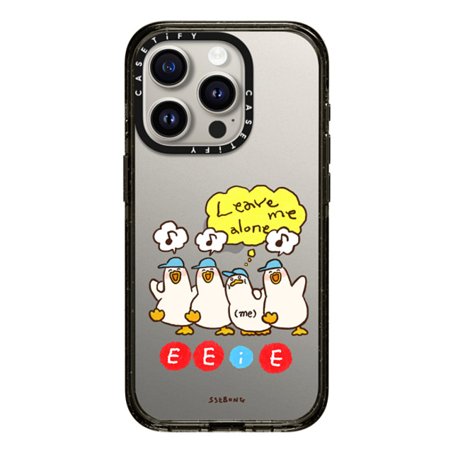 SSEBONG x CASETiFY iPhone 15 Pro ケース ブラック インパクトケース E E (i) E