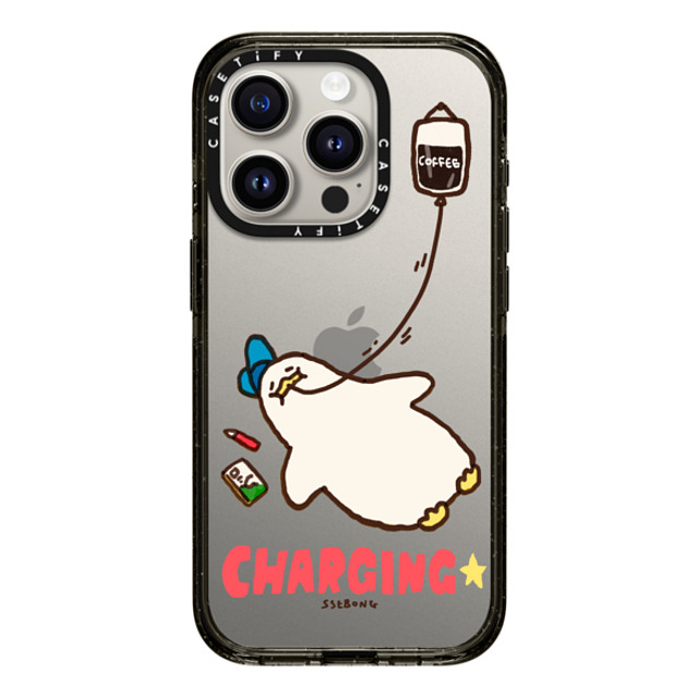 SSEBONG x CASETiFY iPhone 15 Pro ケース ブラック インパクトケース CHARGING-