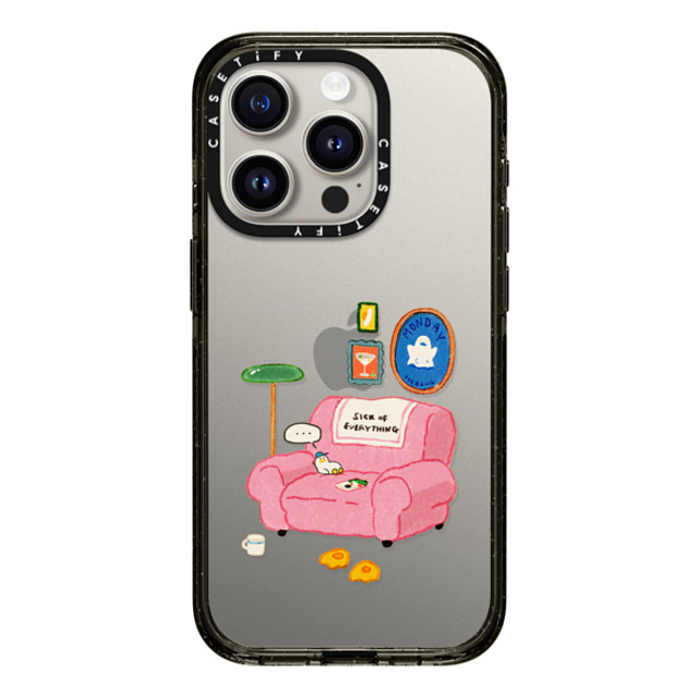 SSEBONG x CASETiFY iPhone 15 Pro ケース ブラック インパクトケース Tiny duck