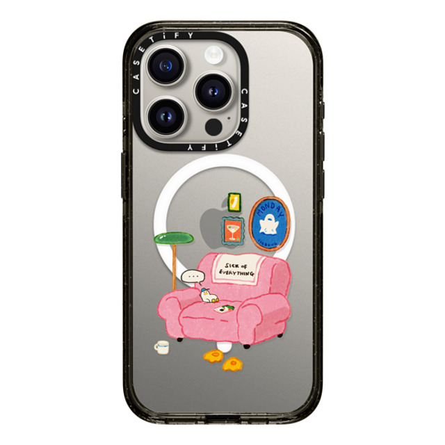 SSEBONG x CASETiFY iPhone 15 Pro ケース ブラック インパクトケース MagSafe対応 Tiny duck