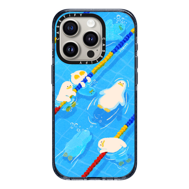 SSEBONG x CASETiFY iPhone 15 Pro ケース Classic Blue インパクトケース MagSafe対応 POOL time