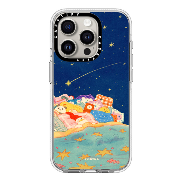 SSEBONG x CASETiFY iPhone 15 Pro ケース クリア クリア ケース MagSafe対応 Good night-