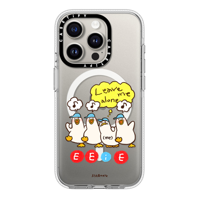 SSEBONG x CASETiFY iPhone 15 Pro ケース クリア クリア ケース MagSafe対応 E E (i) E