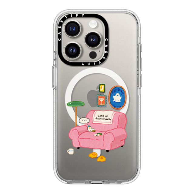 SSEBONG x CASETiFY iPhone 15 Pro ケース クリア クリア ケース MagSafe対応 Tiny duck