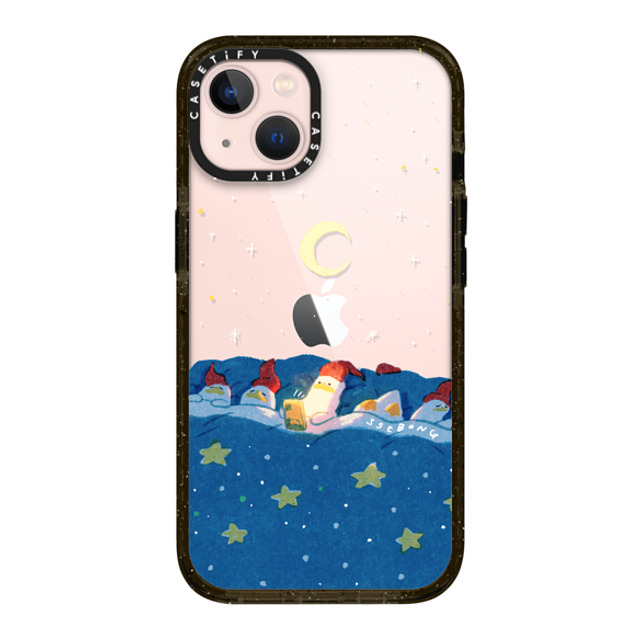 SSEBONG x CASETiFY iPhone 13 ケース ブラック インパクトケース LATE NIGHT