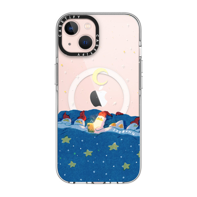 SSEBONG x CASETiFY iPhone 13 ケース クリア クリア ケース MagSafe対応 LATE NIGHT