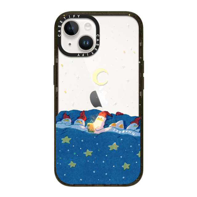 SSEBONG x CASETiFY iPhone 14 ケース ブラック インパクトケース LATE NIGHT