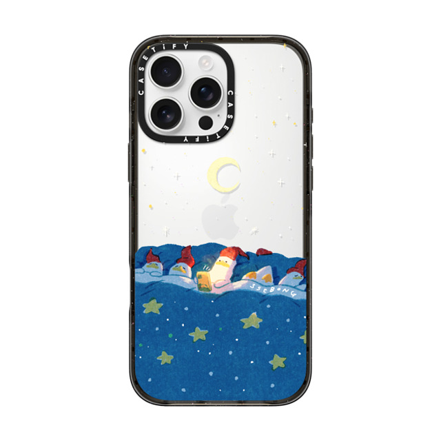 SSEBONG x CASETiFY iPhone 16 Pro Max ケース ブラック インパクトケース LATE NIGHT