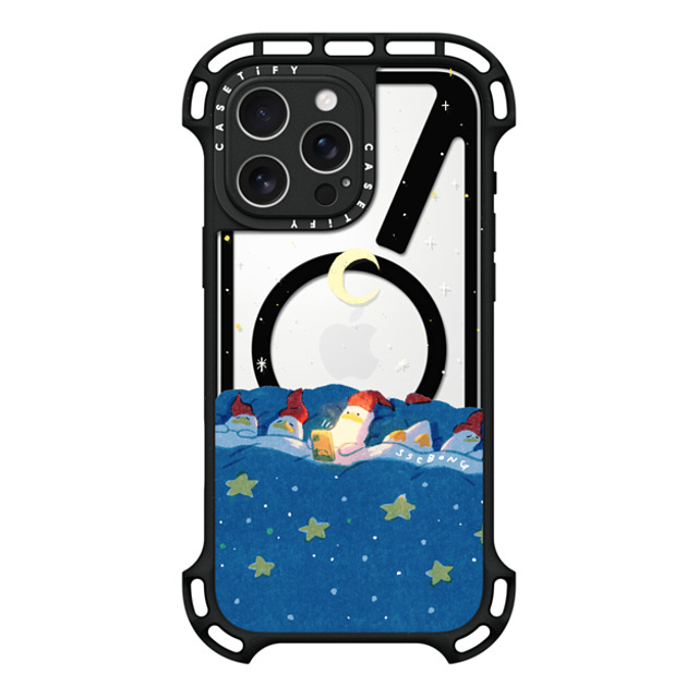 SSEBONG x CASETiFY iPhone 16 Pro Max ケース ブラック ウルトラ バウンスケース MagSafe対応 LATE NIGHT