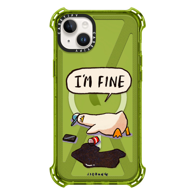 SSEBONG x CASETiFY iPhone 14 Plus ケース Kiwi バウンスケース I'm fine