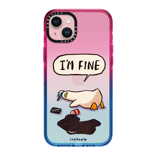 SSEBONG x CASETiFY iPhone 15 Plus Case Animal,Cartoon Cotton Candy インパクトケース I'm fine Mother's Day SSEBONG x CASETiFY iPhone 15 Plus Case Animal,Cartoon Cotton Candy インパクトケース I'm fine Mother's Day