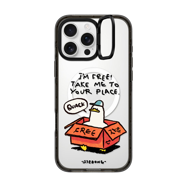SSEBONG x CASETiFY iPhone 16 Pro Max ケース Animal,Cartoon ブラック インパクトリングスタンドケース MagSafe対応 I'm free Father's Day SSEBONG x CASETiFY iPhone 16 Pro Max ケース Animal,Cartoon ブラック インパクトリングスタンドケース MagSafe対応 I'm free Father's Day