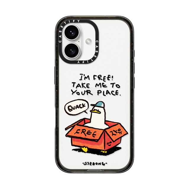 SSEBONG x CASETiFY iPhone 16 Case Animal,Cartoon ブラック インパクトケース I'm free Mother's Day SSEBONG x CASETiFY iPhone 16 Case Animal,Cartoon ブラック インパクトケース I'm free Mother's Day