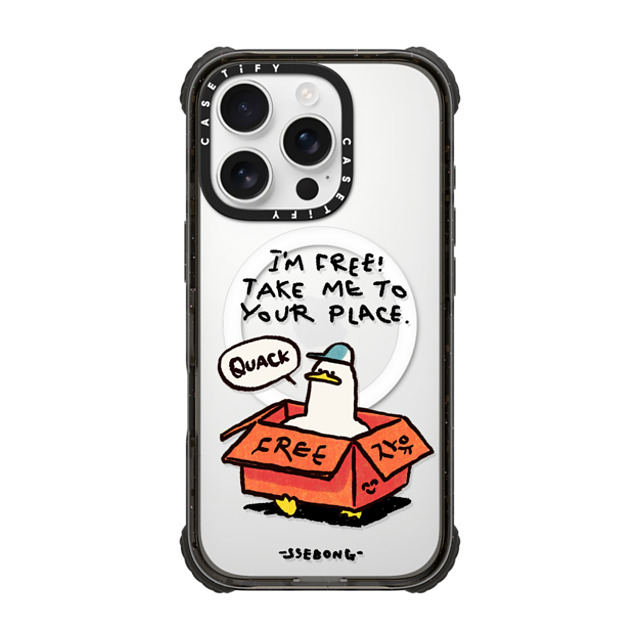 SSEBONG x CASETiFY iPhone 16 Pro Case Animal,Cartoon ブラック ウルトラ インパクトケース MagSafe 対応 I'm free Mother's Day SSEBONG x CASETiFY iPhone 16 Pro Case Animal,Cartoon ブラック ウルトラ インパクトケース MagSafe 対応 I'm free Mother's Day