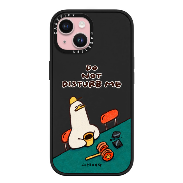 SSEBONG x CASETiFY iPhone 15 ケース マットブラック インパクトケース MagSafe対応 Tea time