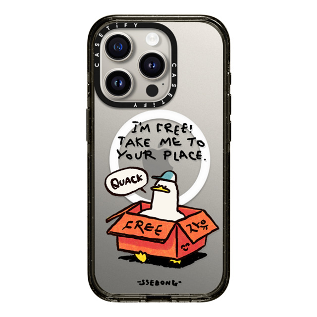 SSEBONG x CASETiFY iPhone 15 Pro ケース Animal,Cartoon ブラック インパクトケース MagSafe対応 I'm free Father's Day SSEBONG x CASETiFY iPhone 15 Pro ケース Animal,Cartoon ブラック インパクトケース MagSafe対応 I'm free Father's Day