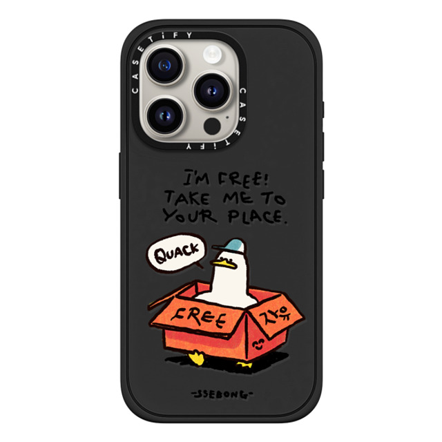 SSEBONG x CASETiFY iPhone 15 Pro ケース Animal,Cartoon マットブラック インパクトケース MagSafe対応 I'm free Back to School SSEBONG x CASETiFY iPhone 15 Pro ケース Animal,Cartoon マットブラック インパクトケース MagSafe対応 I'm free Back to School