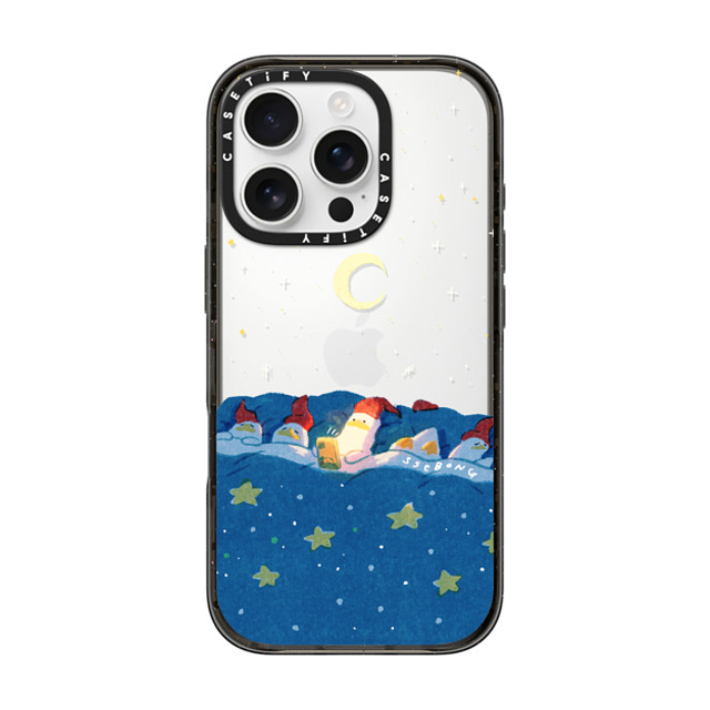 SSEBONG x CASETiFY iPhone 16 Pro ケース ブラック インパクトケース LATE NIGHT