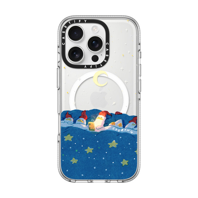 SSEBONG x CASETiFY iPhone 16 Pro ケース クリア クリア ケース MagSafe対応 LATE NIGHT