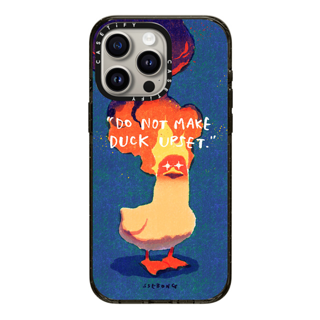 SSEBONG x CASETiFY iPhone 15 Pro Max Case Animal,Cartoon ブラック インパクトケース MagSafe対応 Do not make DUCK upset Mother's Day SSEBONG x CASETiFY iPhone 15 Pro Max Case Animal,Cartoon ブラック インパクトケース MagSafe対応 Do not make DUCK upset Mother's Day